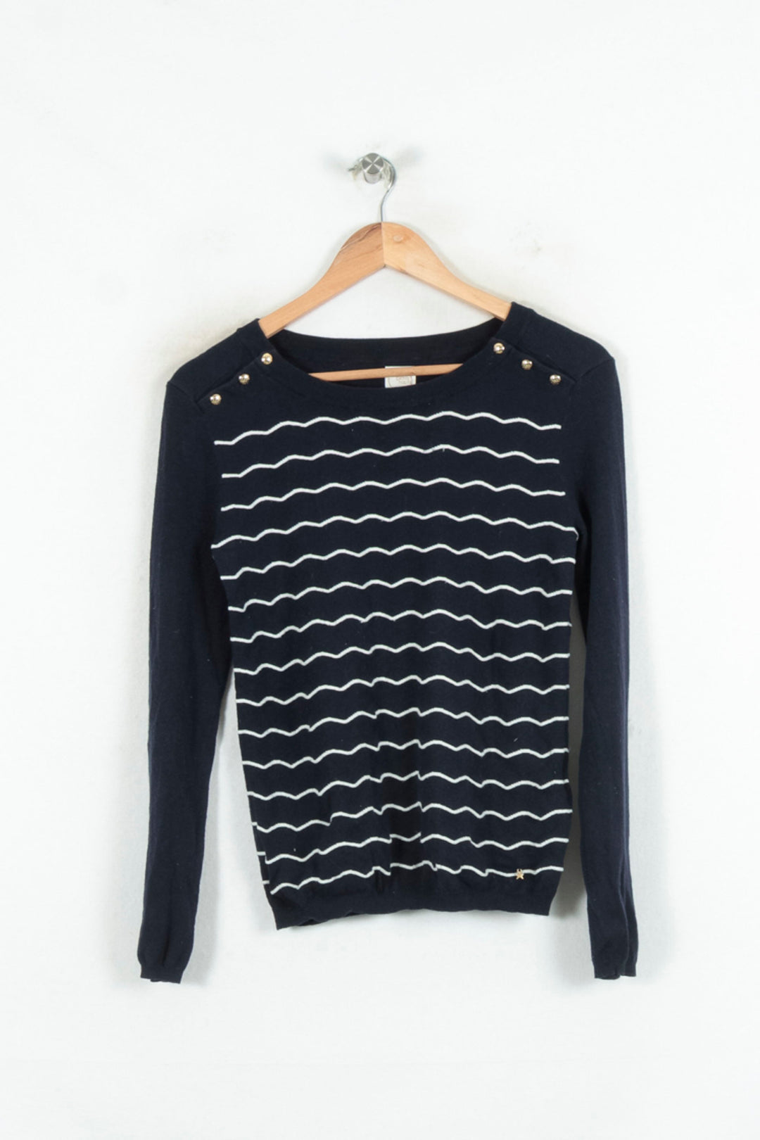 Pull Bleu et Blanc - Taille S/36 de la marque Des petits hauts | PARAD81207 - Vendu par Paradigme - Image 4