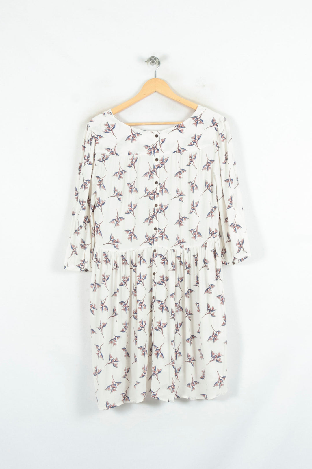 Robe Imprimée Blanche - Taille M/38 de la marque ba&sh | PARAD81209 - Vendu par Paradigme - Image 4