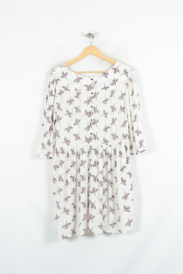 Robe Imprimée Blanche - Taille M/38 de la marque ba&sh | PARAD81209 - Vendu par Paradigme - Image 4