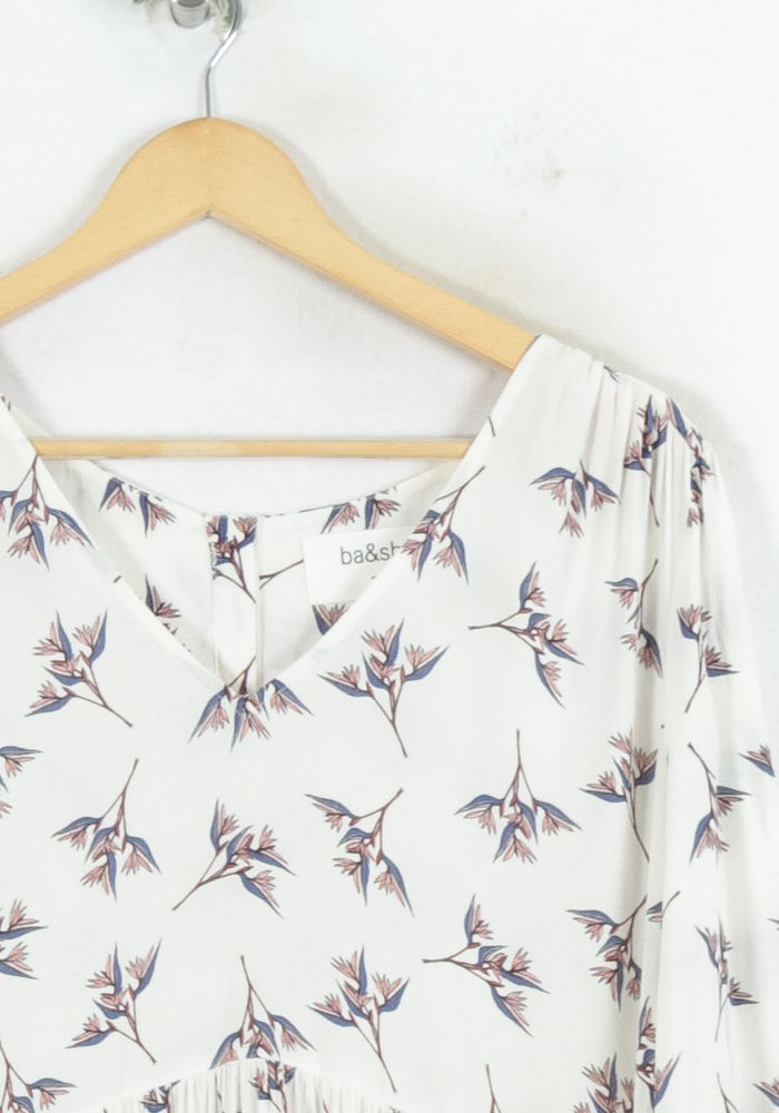 Robe Imprimée Blanche - Taille M/38 de la marque ba&sh | PARAD81209 - Vendu par Paradigme - Image 3