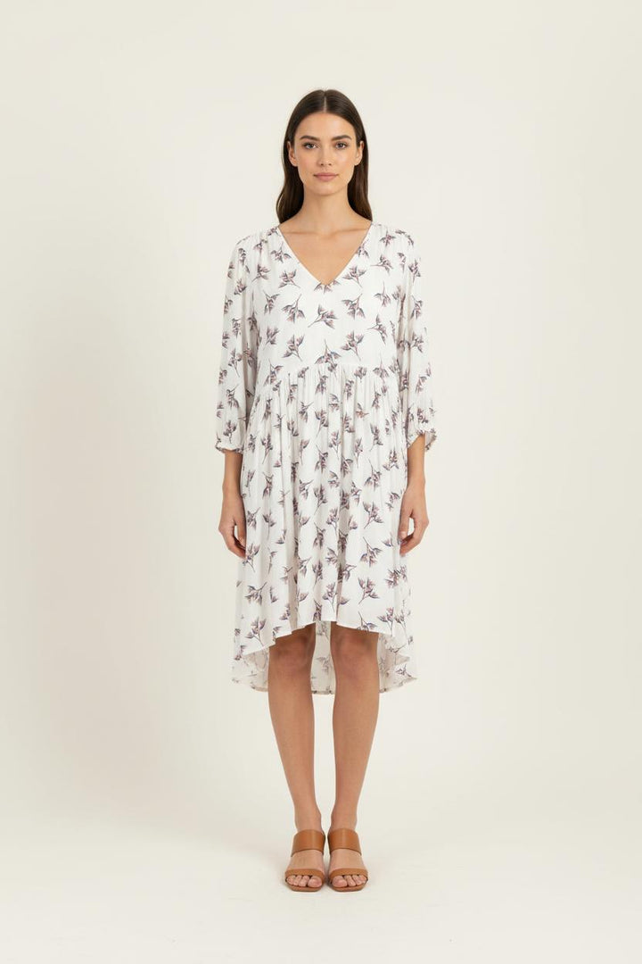 Robe Imprimée Blanche - Taille M/38 de la marque ba&sh | PARAD81209 - Vendu par Paradigme - Image 1