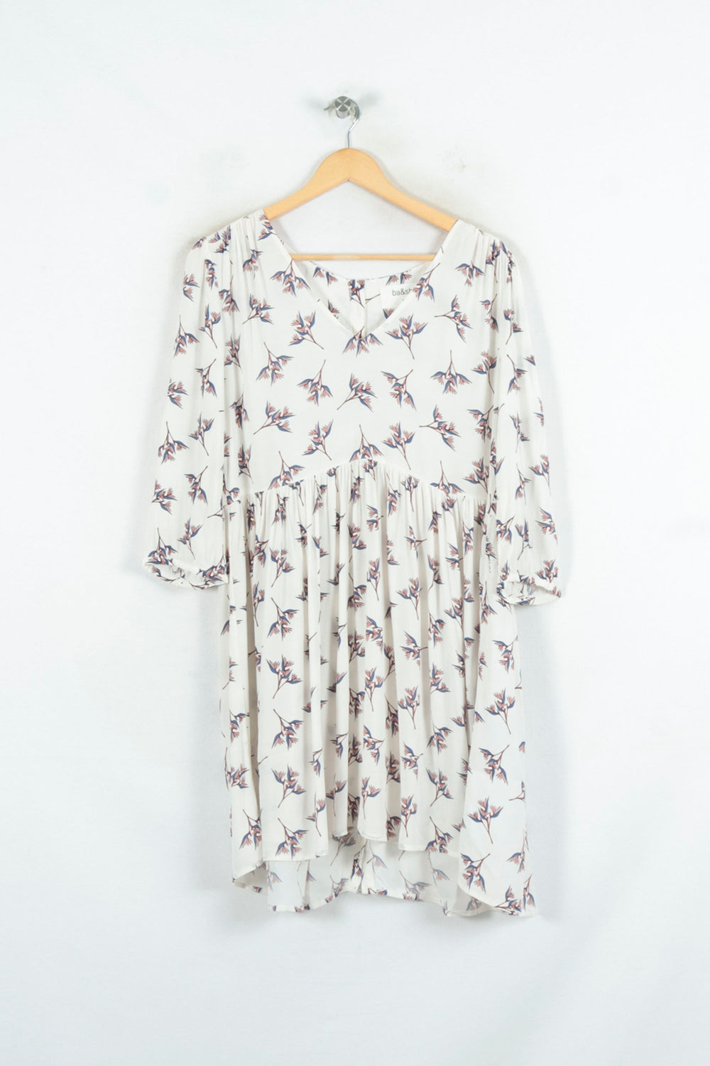 Robe Imprimée Blanche - Taille M/38 de la marque ba&sh | PARAD81209 - Vendu par Paradigme - Image 2
