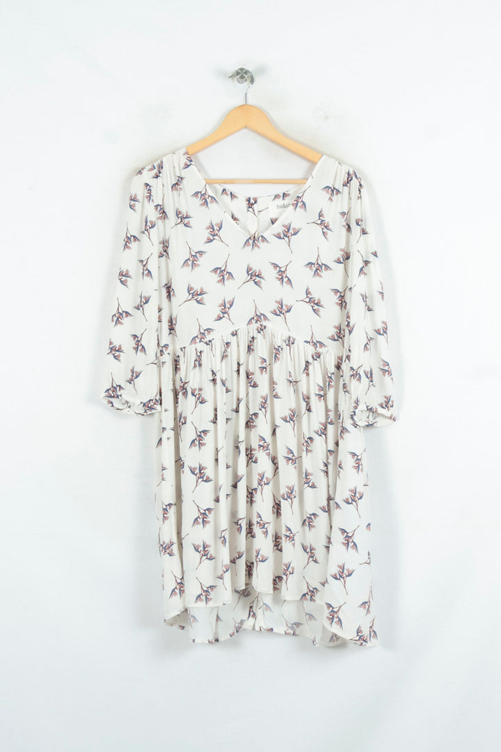 Robe Imprimée Blanche - Taille M/38 de la marque ba&sh | PARAD81209 - Vendu par Paradigme - Image 2