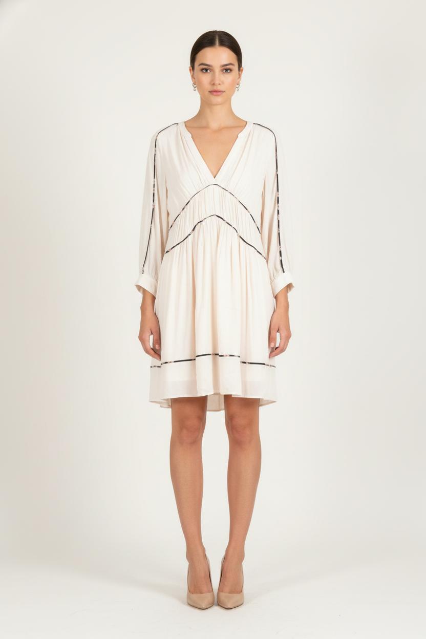 Robe Courte Beige - Taille S/36 de la marque ba&sh | PARAD81210 - Vendu par Paradigme - Image 1