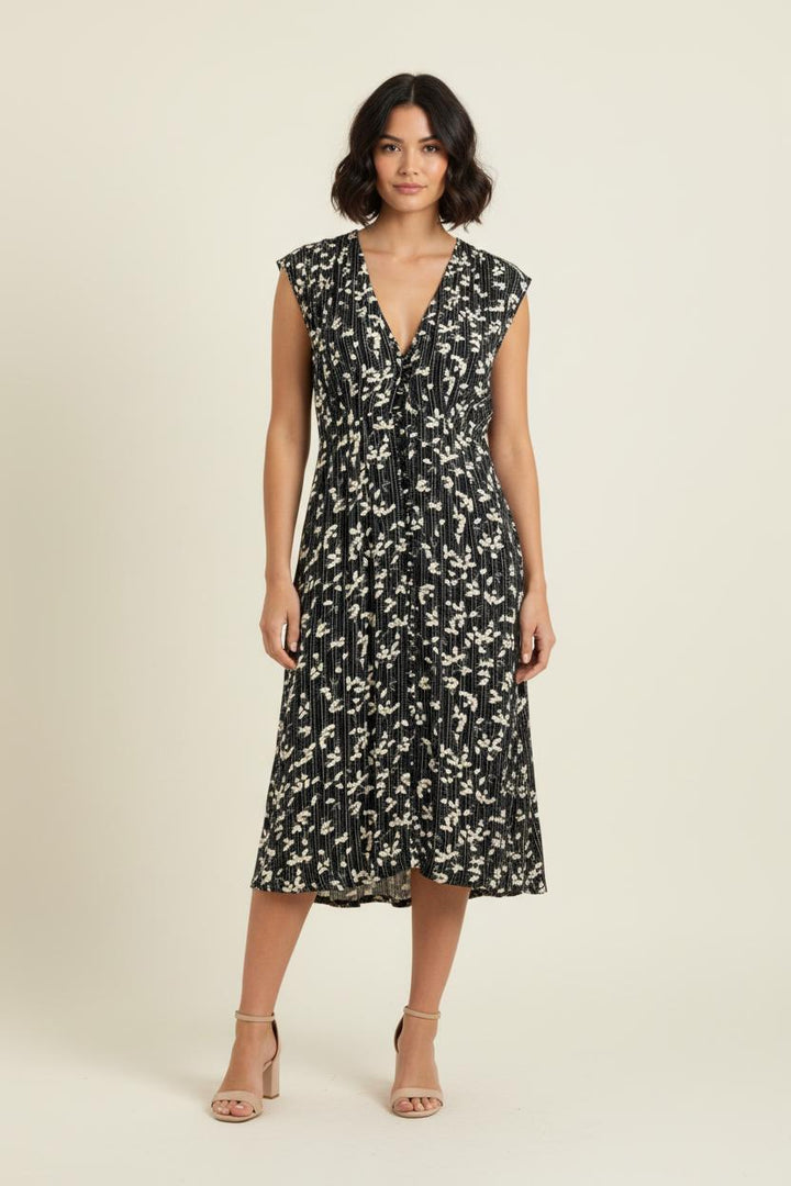Robe Midi Noire et Blanche - Taille S/36 de la marque Sessùn | PARAD81212 - Vendu par Paradigme - Image 1