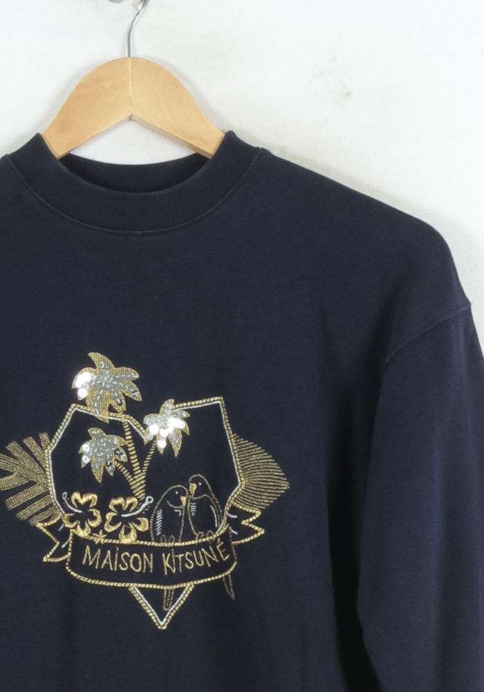 Sweat Bleu - Taille S/36 de la marque Maison Kitsuné | PARAD81221 - Vendu par Paradigme - Image 3