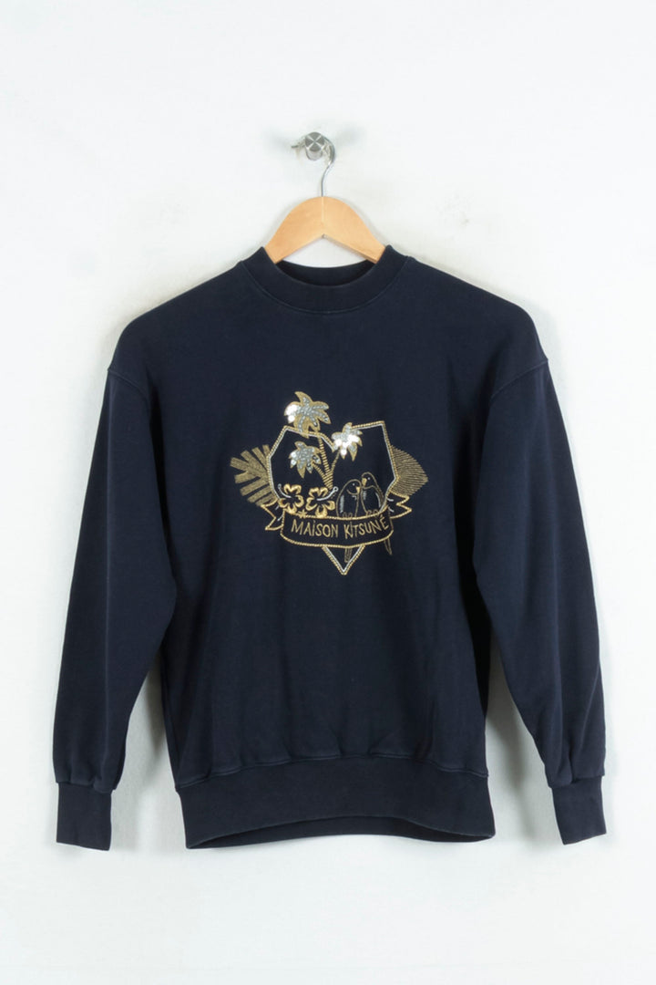 Sweat Bleu - Taille S/36 de la marque Maison Kitsuné | PARAD81221 - Vendu par Paradigme - Image 2