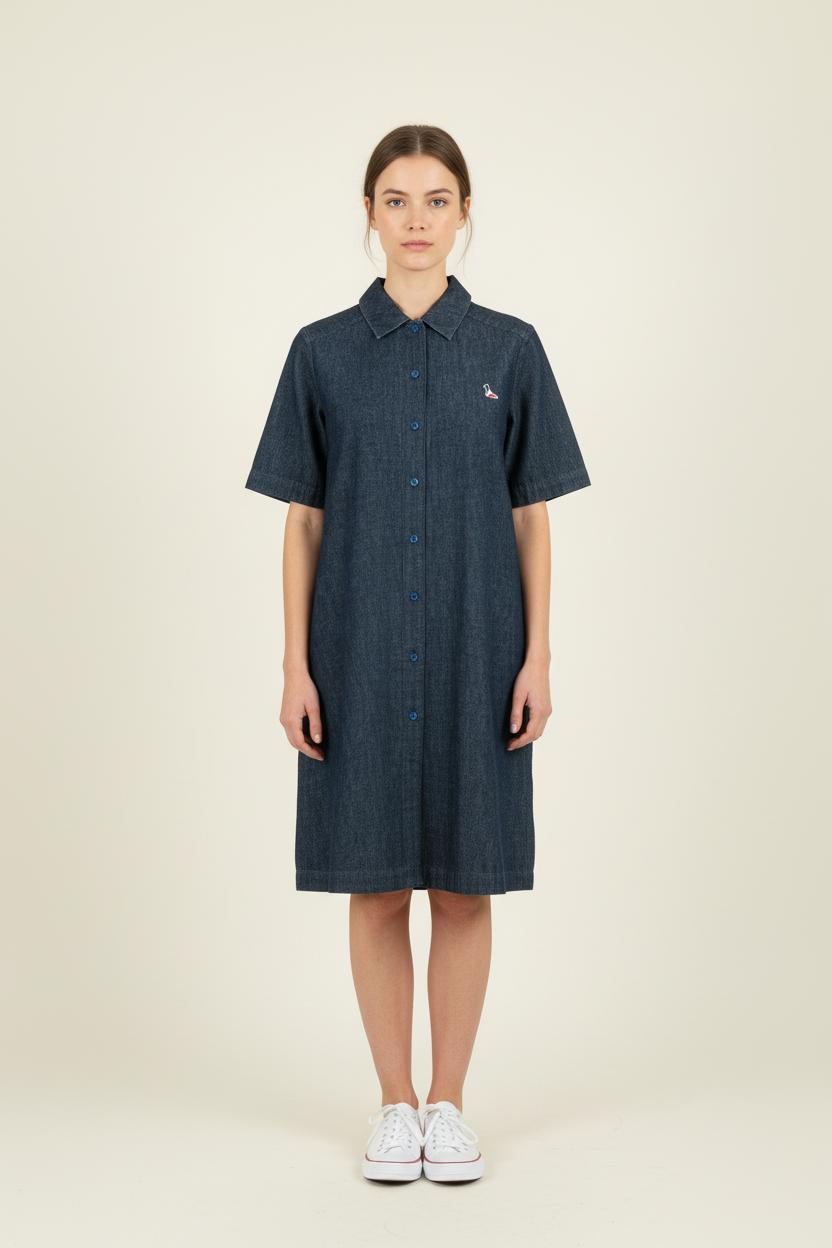 Robe Chemise Bleue - Taille S/36 de la marque Maison Kitsuné | PARAD81222 - Vendu par Paradigme - Image 1
