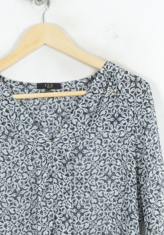 Blouse Bleue et Blanche - Taille M/38 de la marque Maison 123 | PARAD81228 - Vendu par Paradigme - Image 3