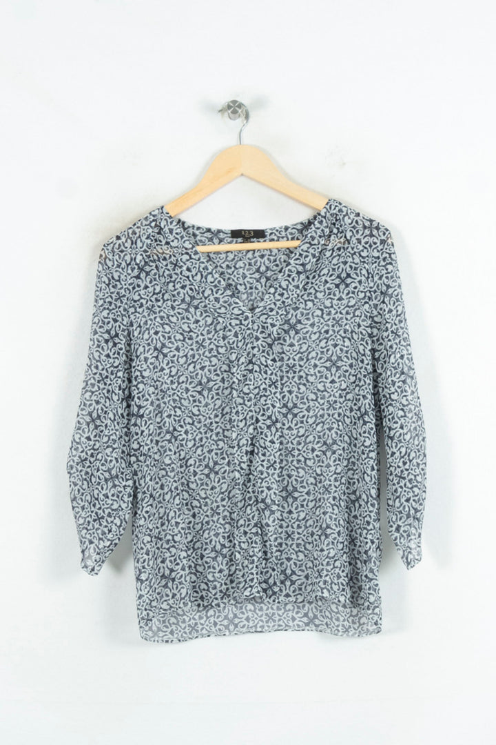 Blouse Bleue et Blanche - Taille M/38 de la marque Maison 123 | PARAD81228 - Vendu par Paradigme - Image 2