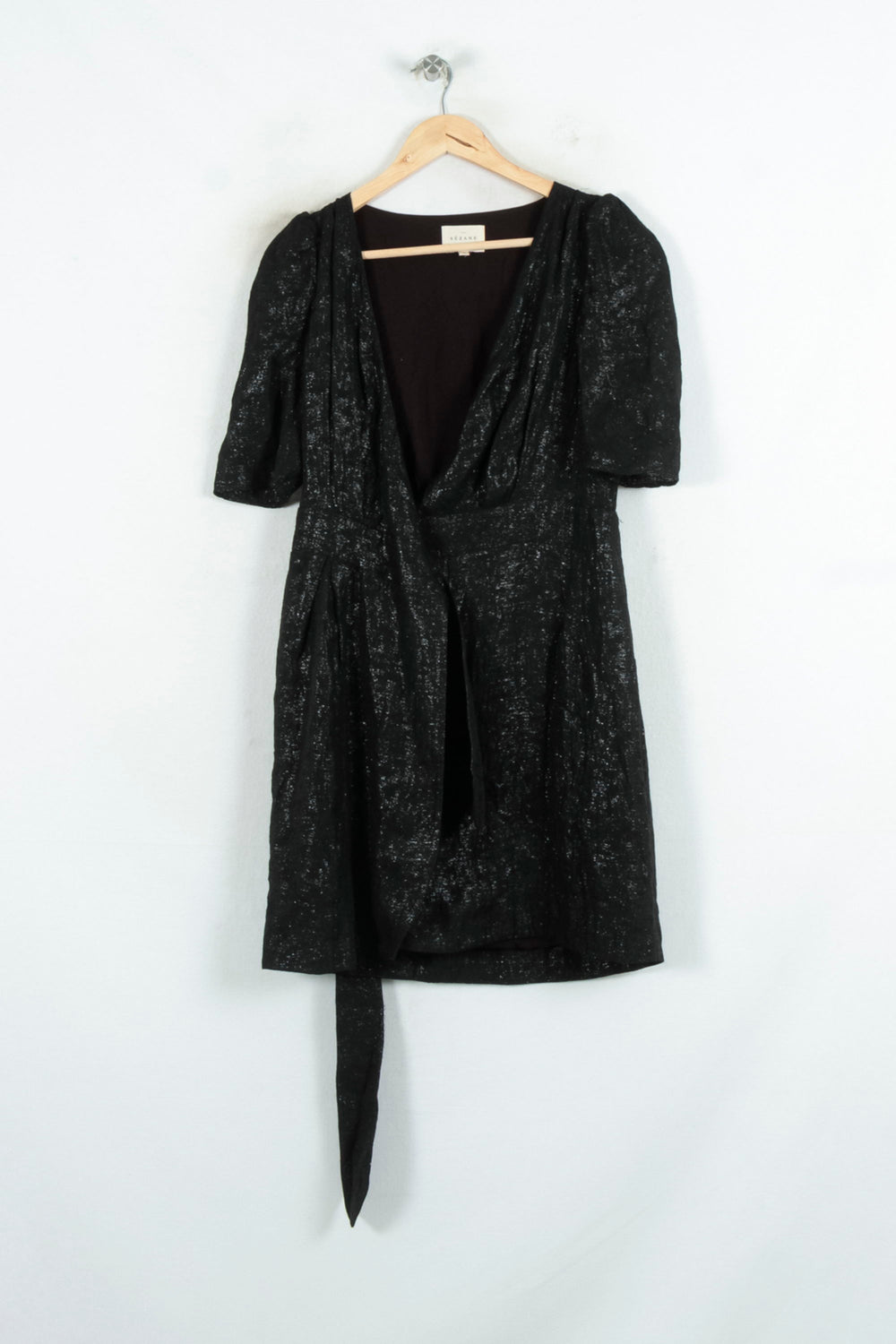 Robe Portefeuille Noire - Taille S/36 de la marque Sézane | PARAD81233 - Vendu par Paradigme - Image 2
