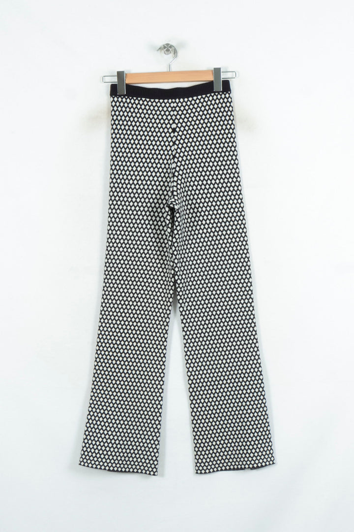 Pantalon Évasé Noir et Blanc - Taille S/36 de la marque Claudie Pierlot | PARAD81238 - Vendu par Paradigme - Image 4