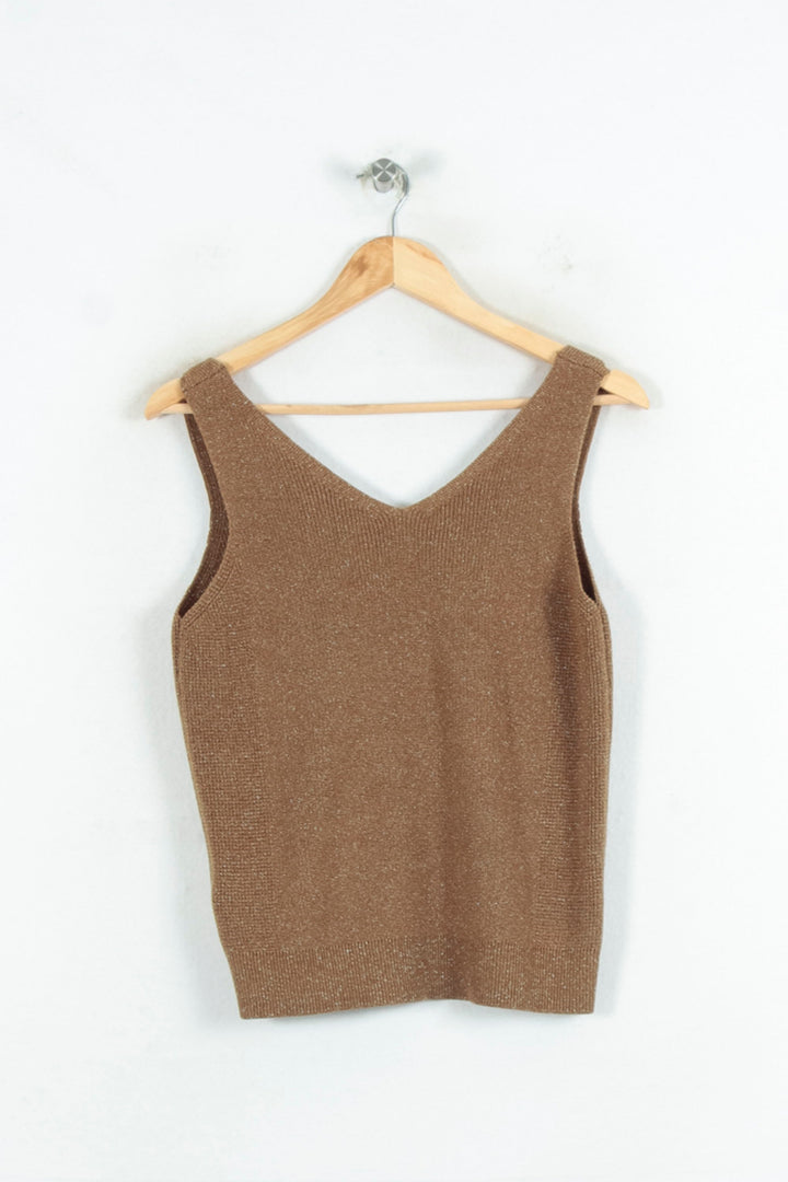 Débardeur Marron - Taille S/36 de la marque Maison 123 | PARAD81239 - Vendu par Paradigme - Image 4