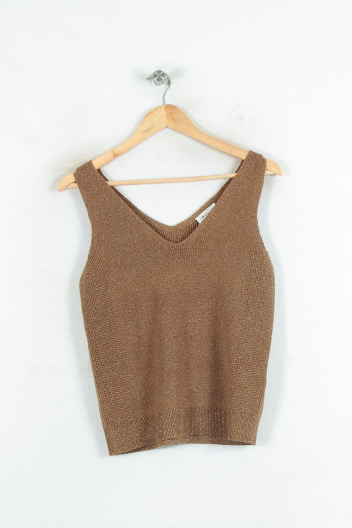 Débardeur Marron - Taille S/36 de la marque Maison 123 | PARAD81239 - Vendu par Paradigme - Image 2