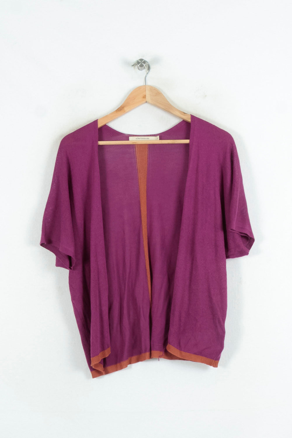 Cardigan Violet et Marron - Taille M/38 de la marque La Fée Maraboutée | PARAD81247 - Vendu par Paradigme - Image 2