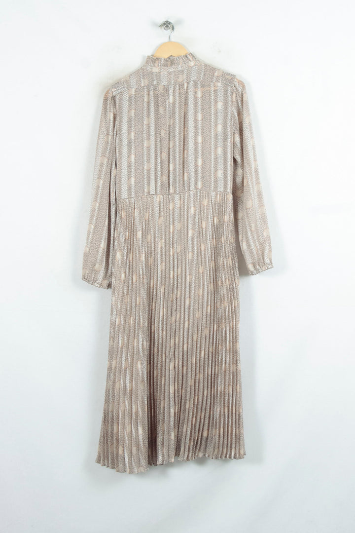 Robe Midi Beige et Blanc - Taille M/38 de la marque ba&sh | PARAD81250 - Vendu par Paradigme - Image 4