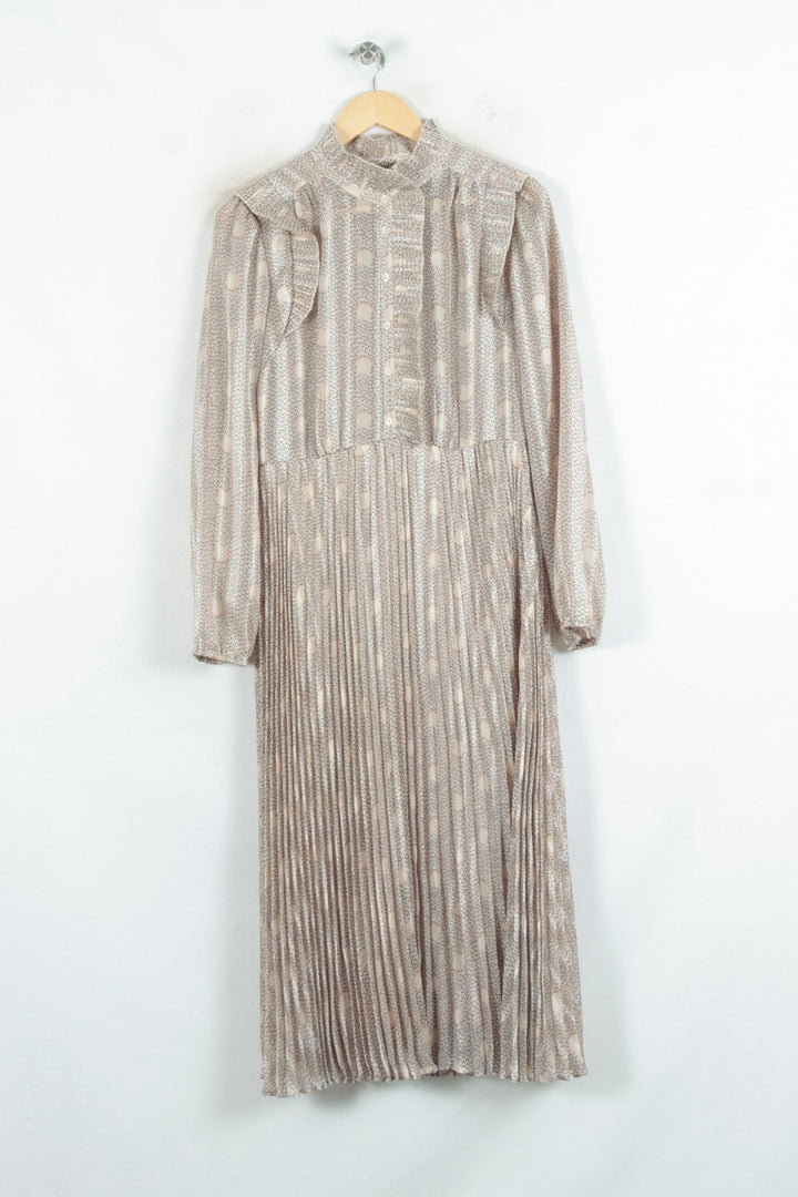 Robe Midi Beige et Blanc - Taille M/38 de la marque ba&sh | PARAD81250 - Vendu par Paradigme - Image 2