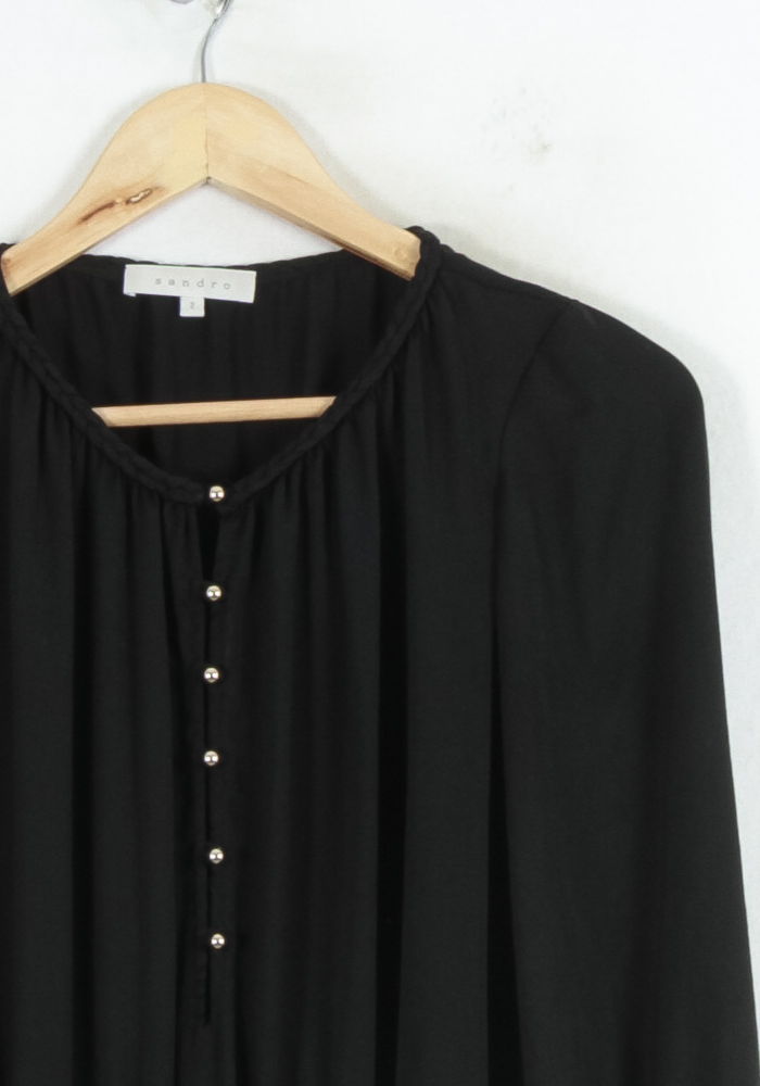 Robe Midi Noire - Taille M/38 de la marque Sandro | PARAD81257 - Vendu par Paradigme - Image 3