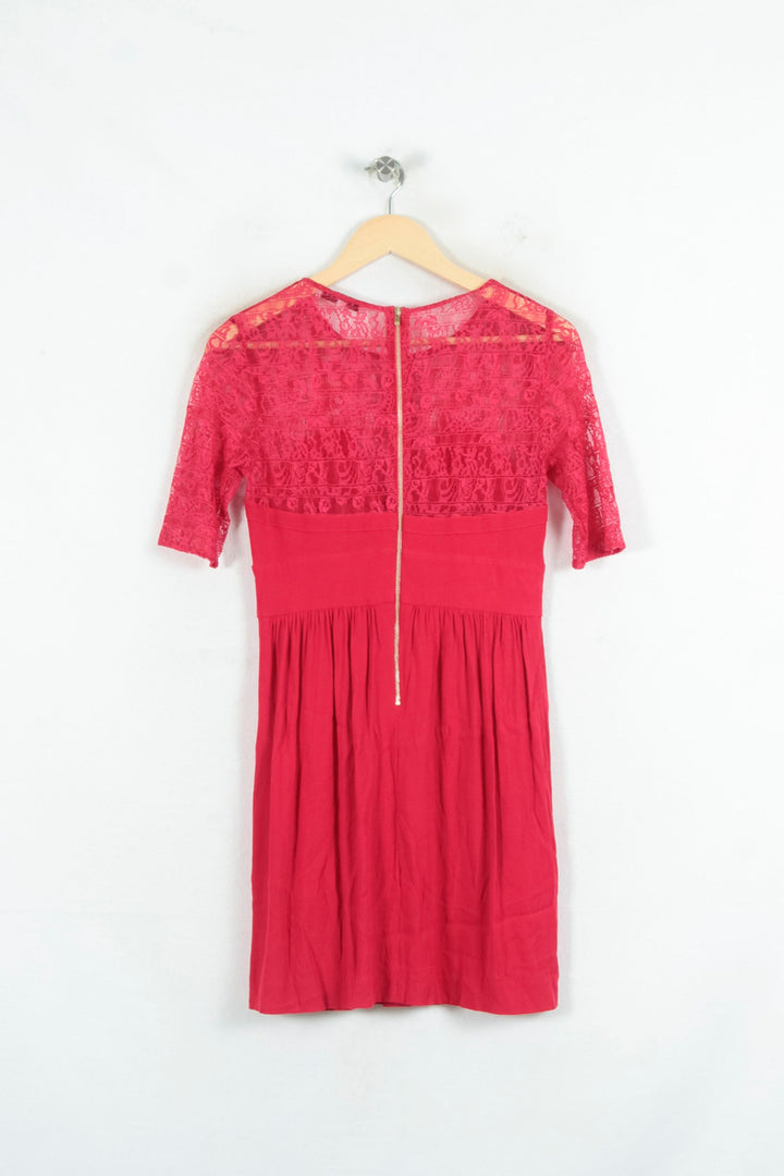 Robe Courte Rouge - Taille S/36 de la marque Sandro | PARAD81258 - Vendu par Paradigme - Image 4