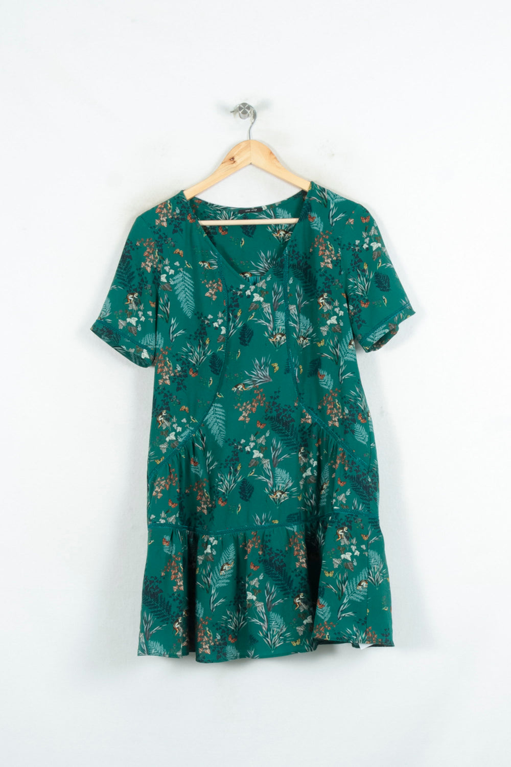 Robe Fleurie Verte - Taille M/38 de la marque One Step | PARAD81267 - Vendu par Paradigme - Image 2