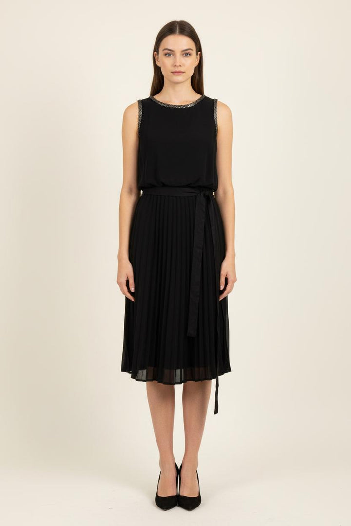Robe Plissée Noire - Taille S/36 de la marque Derhy | PARAD81290 - Vendu par Paradigme - Image 1