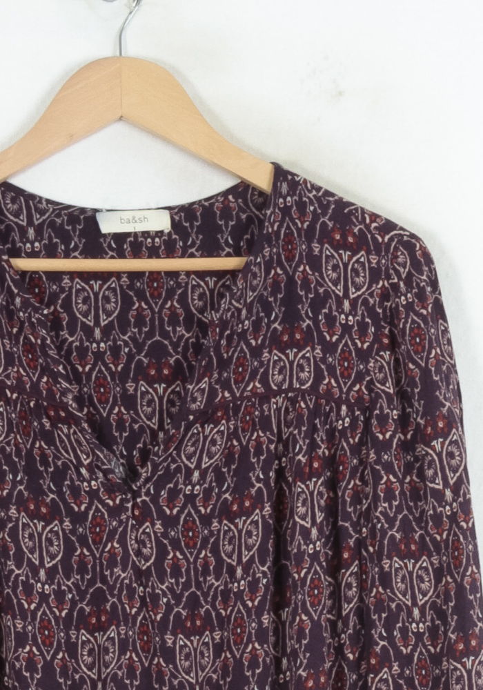 Robe Imprimée Violette - Taille S/36 de la marque ba&sh | PARAD81309 - Vendu par Paradigme - Image 3