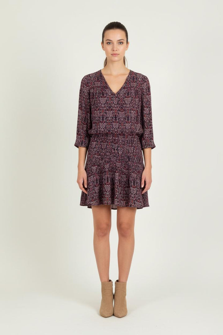 Robe Imprimée Violette - Taille S/36 de la marque ba&sh | PARAD81309 - Vendu par Paradigme - Image 1