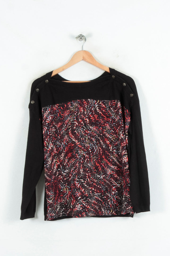 Pull Noir et Rouge - Taille L/40 de la marque One Step | PARAD81310 - Vendu par Paradigme - Image 2