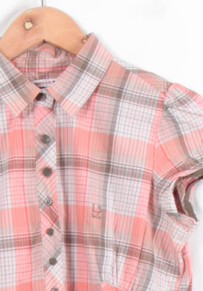 Chemise à Carreaux Rose et Beige - Taille S/36 de la marque Levi's | PARAD81318 - Vendu par Paradigme - Image 3