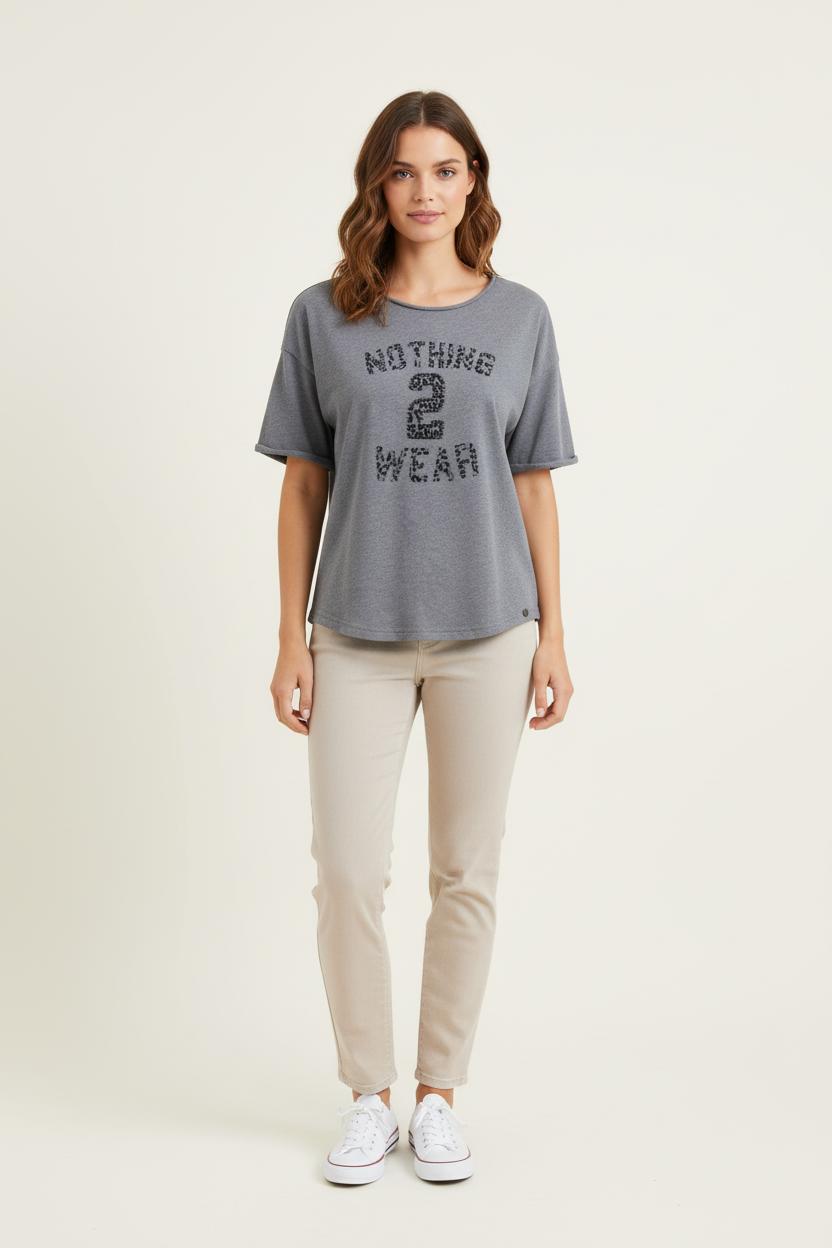 T-shirt Gris - Taille M/38 de la marque IKKS | PARAD81323 - Vendu par Paradigme - Image 1