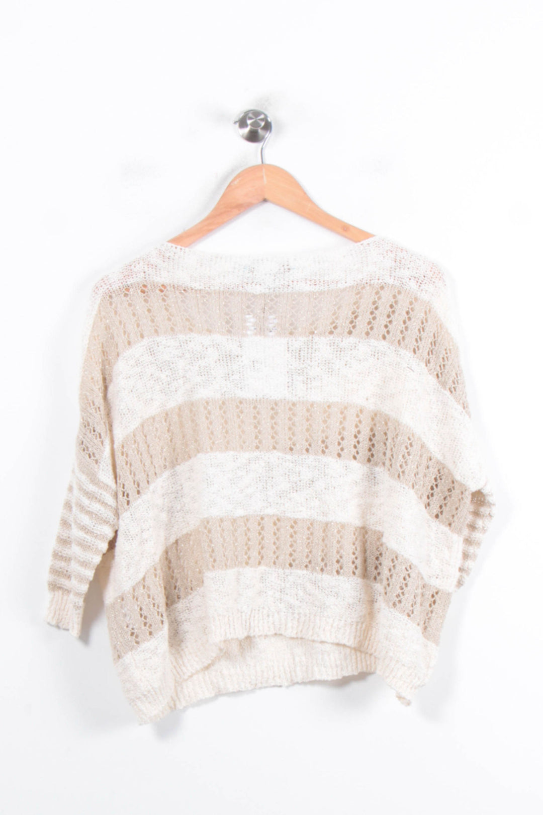 Pull Beige et Blanc - Taille S/36 de la marque La Fée Maraboutée | PARAD81324 - Vendu par Paradigme - Image 4