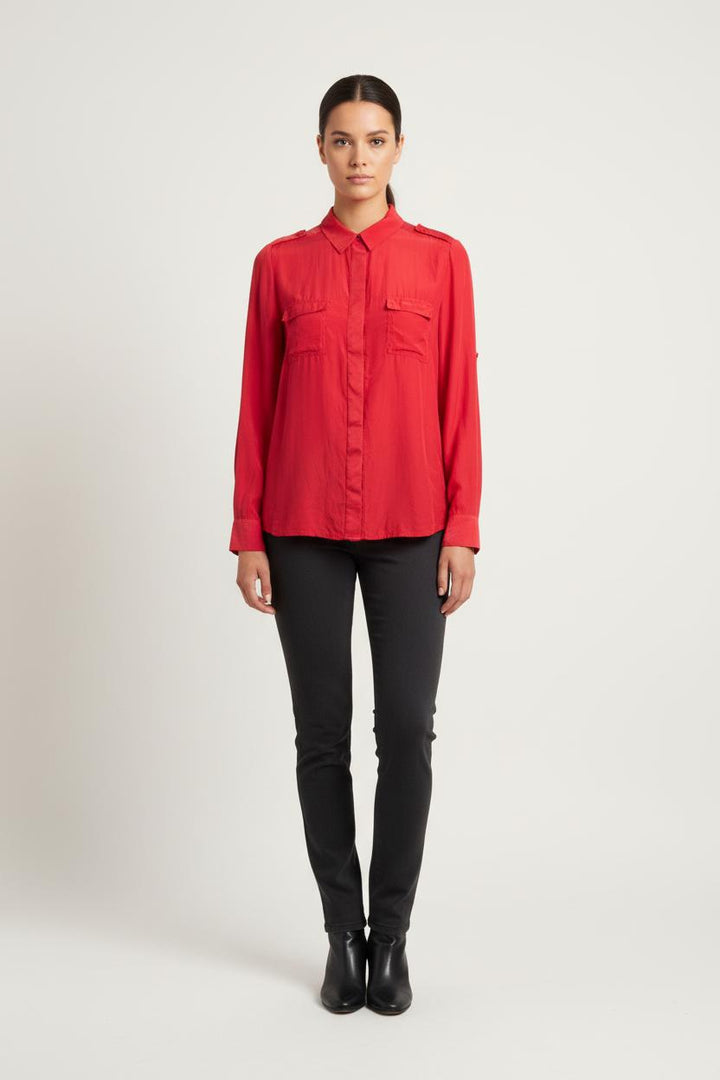 Chemise Rouge - Taille XXL/44 de la marque Caroll | PARAD81325 - Vendu par Paradigme - Image 1
