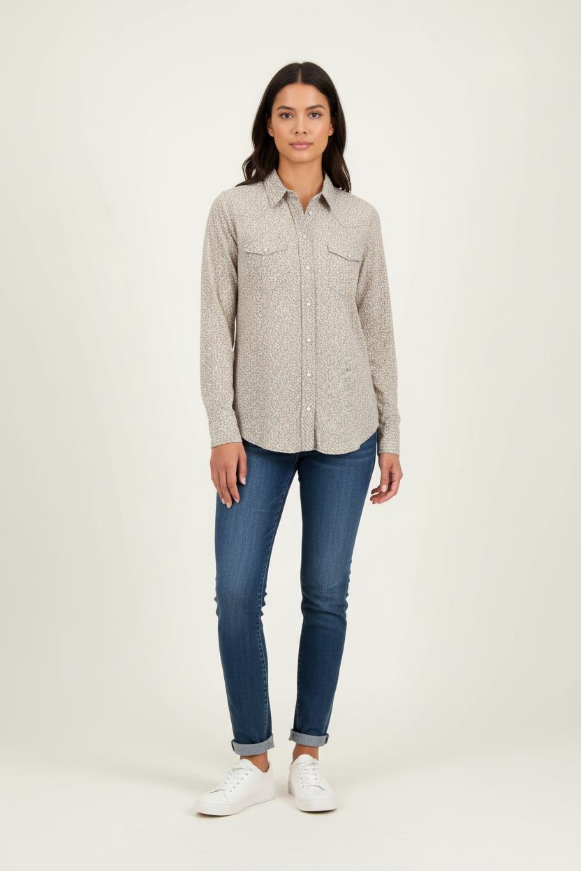 Chemise Fleurie Bleue et Jaune - Taille M/38 de la marque Paul & Joe Sister | PARAD81327 - Vendu par Paradigme - Image 1