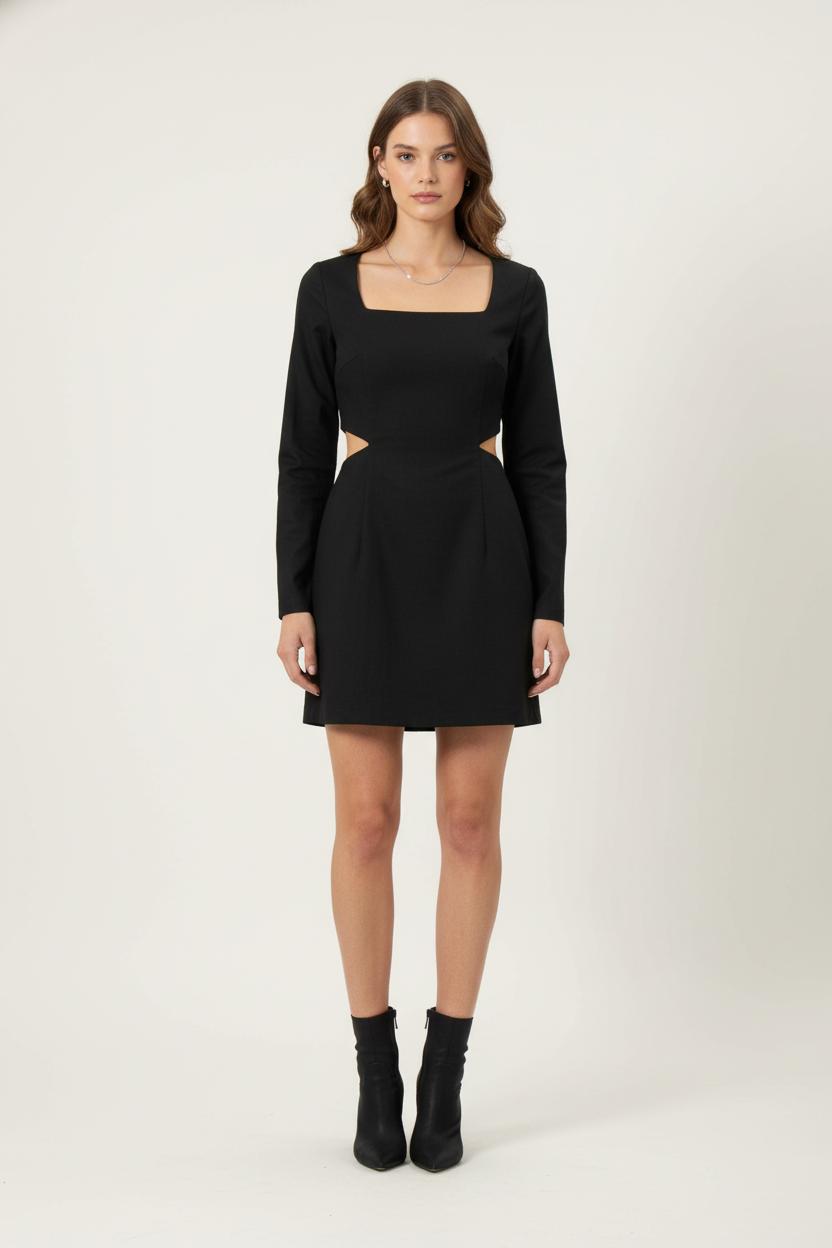 Robe Manche Longue Noire - Taille S/36 de la marque Bizance | PARAD81337 - Vendu par Paradigme - Image 1