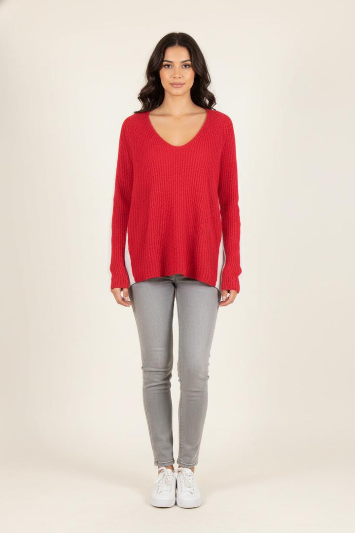Pull Rouge et Blanc - Taille XXL/44 de la marque Imprevu | PARAD81341 - Vendu par Paradigme - Image 1