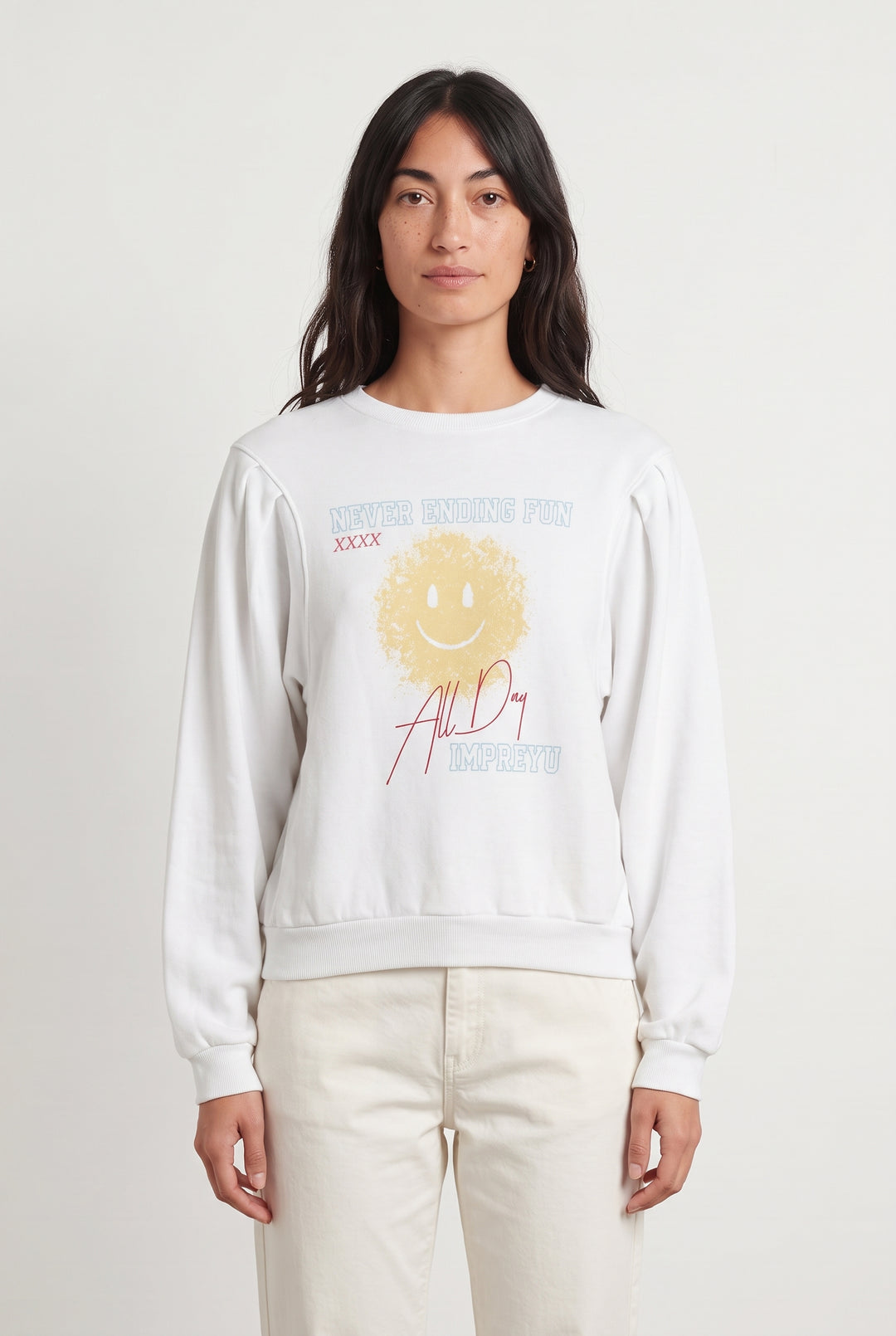 Sweat Court Blanc - Taille M/38 de la marque Imprevu | PARAD81369 - Vendu par Paradigme - Image 1