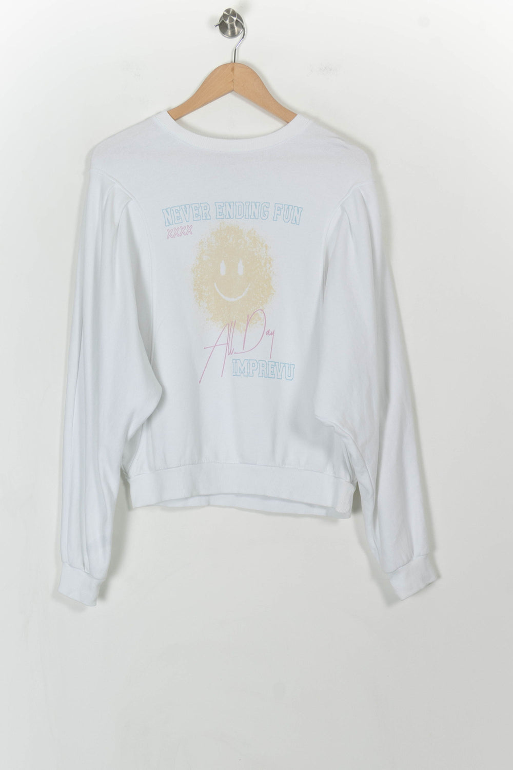 Sweat Court Blanc - Taille M/38 de la marque Imprevu | PARAD81369 - Vendu par Paradigme - Image 2