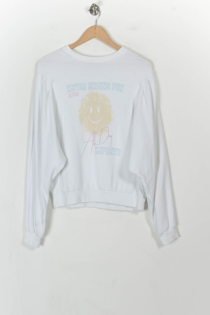 Sweat Court Blanc - Taille M/38 de la marque Imprevu | PARAD81369 - Vendu par Paradigme - Image 2