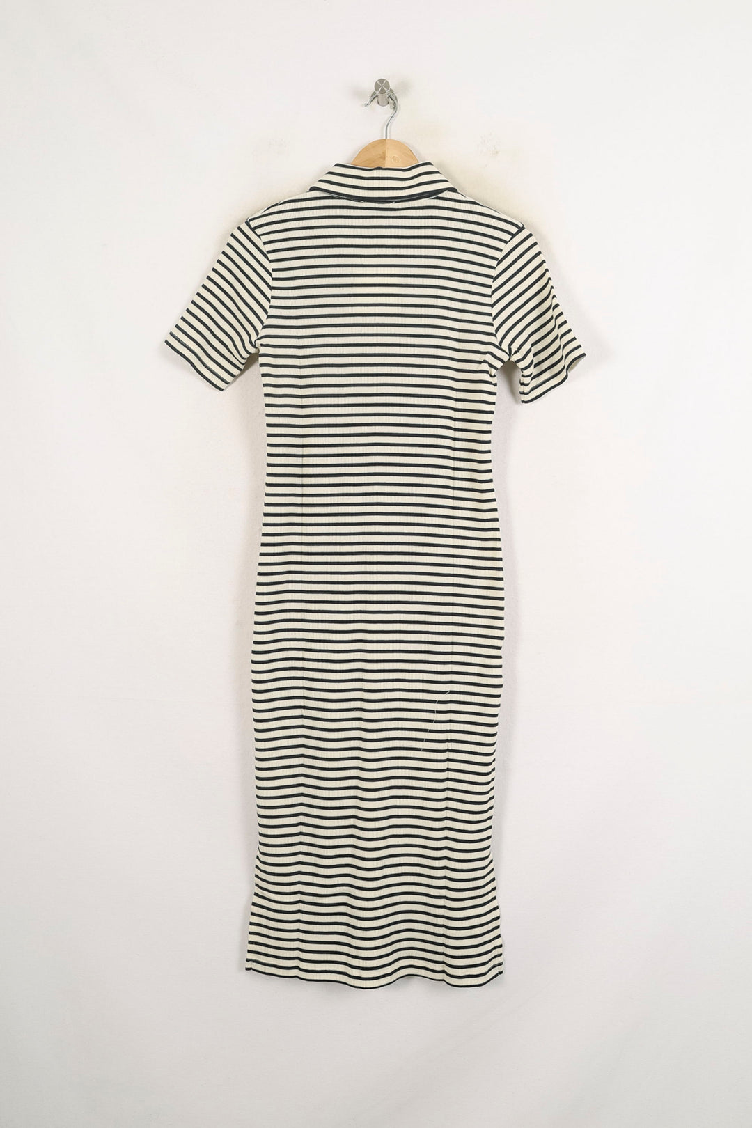 Robe Chemise Rayée Noire et Blanche - Taille M/38 de la marque Ines de la Fressange Paris | PARAD81373 - Vendu par Paradigme - Image 4