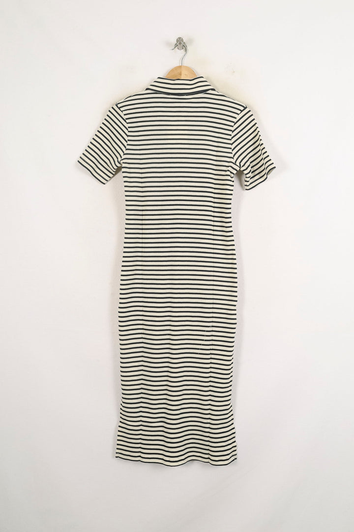 Robe Chemise Rayée Noire et Blanche - Taille M/38 de la marque Ines de la Fressange Paris | PARAD81373 - Vendu par Paradigme - Image 4