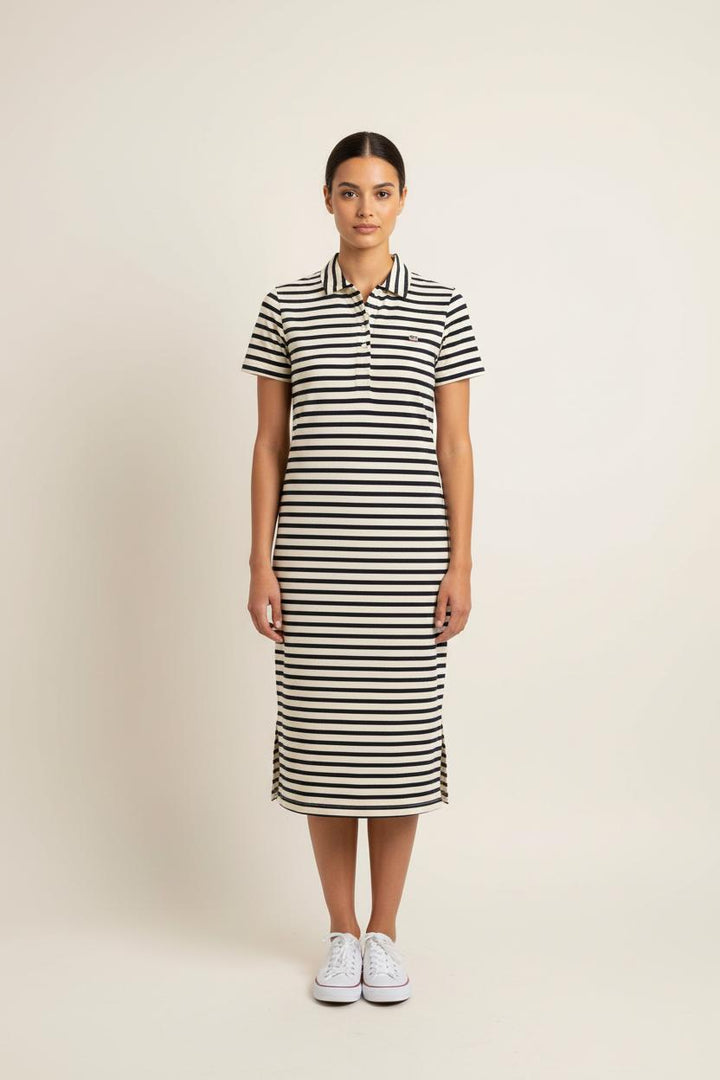Robe Chemise Rayée Noire et Blanche - Taille M/38 de la marque Ines de la Fressange Paris | PARAD81373 - Vendu par Paradigme - Image 1