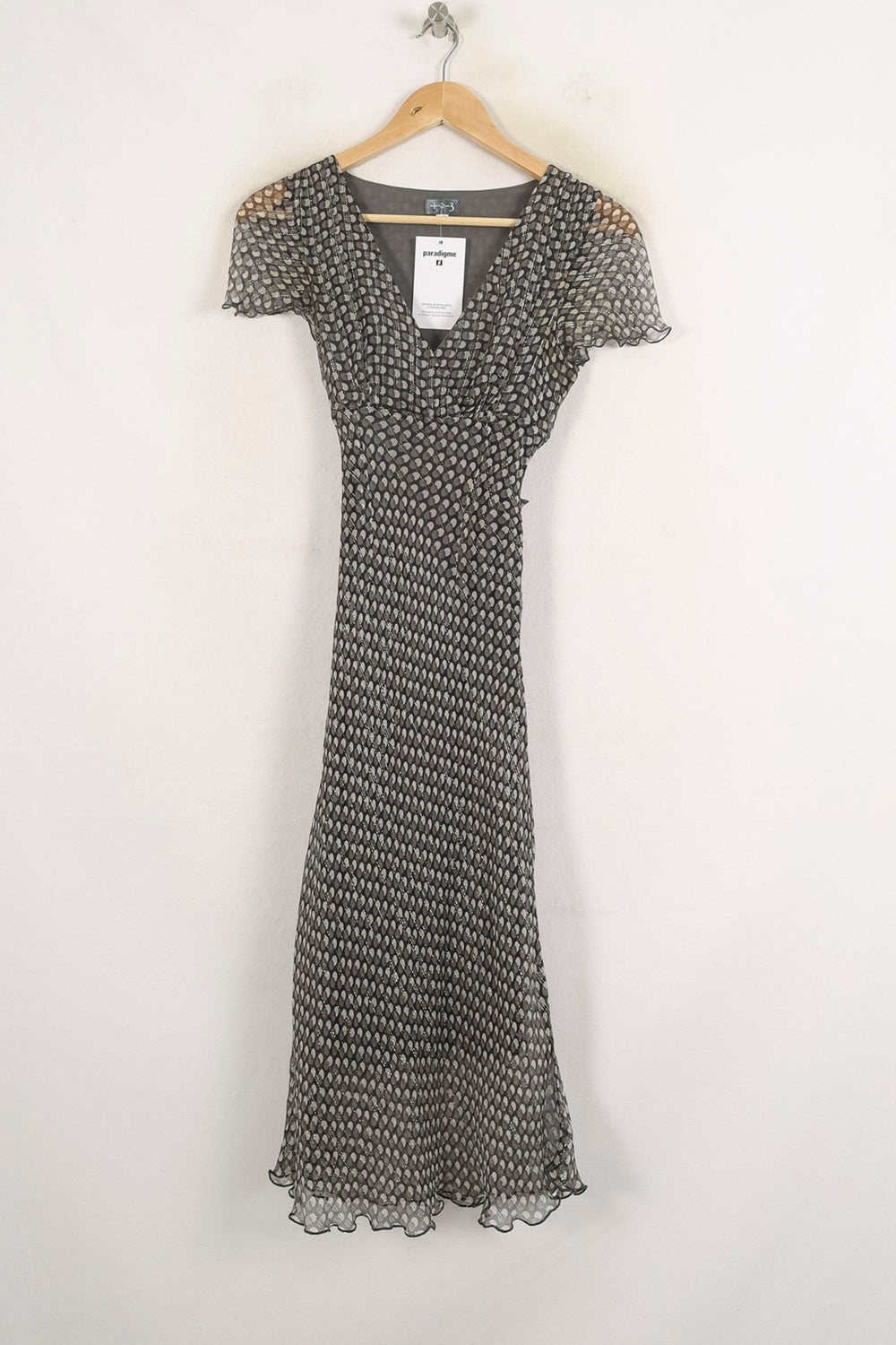 Robe Midi Noire et Blanche - Taille S/36 de la marque Maison 123 | PARAD81379 - Vendu par Paradigme - Image 2