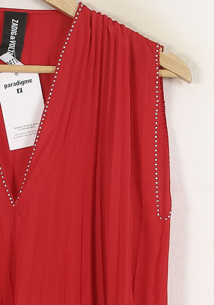 Blouse Rouge - Taille S/36 de la marque Zadig&Voltaire | PARAD81380 - Vendu par Paradigme - Image 3