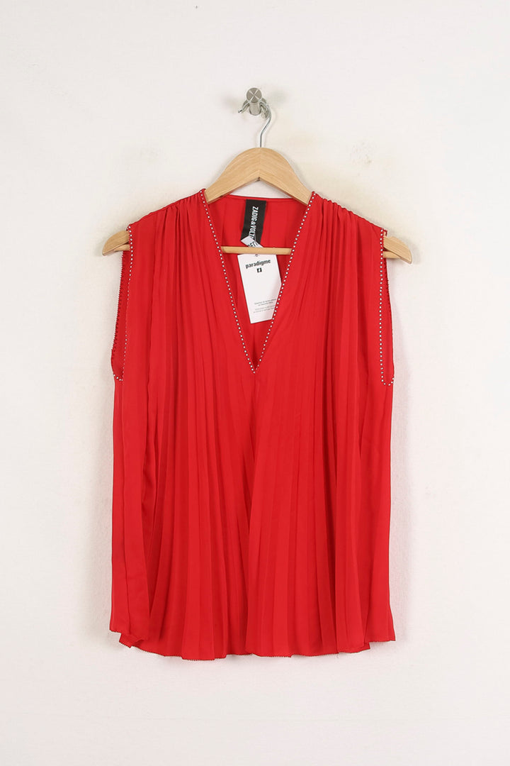 Blouse Rouge - Taille S/36 de la marque Zadig&Voltaire | PARAD81380 - Vendu par Paradigme - Image 2