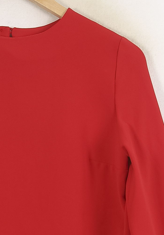 Robe Droite Rouge - Taille S/36 de la marque Tara Jarmon | PARAD81384 - Vendu par Paradigme - Image 3