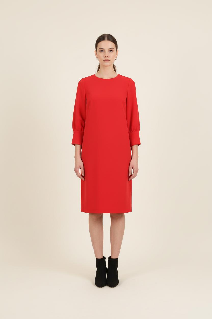Robe Droite Rouge - Taille S/36 de la marque Tara Jarmon | PARAD81384 - Vendu par Paradigme - Image 1
