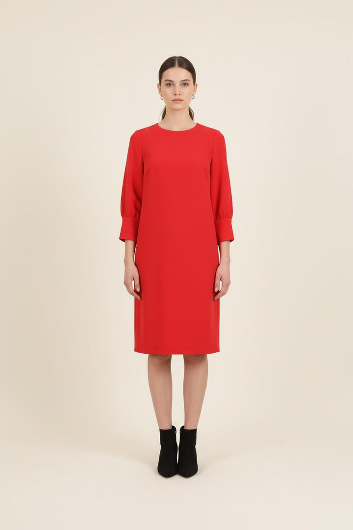 Robe Droite Rouge - Taille S/36 de la marque Tara Jarmon | PARAD81384 - Vendu par Paradigme - Image 1