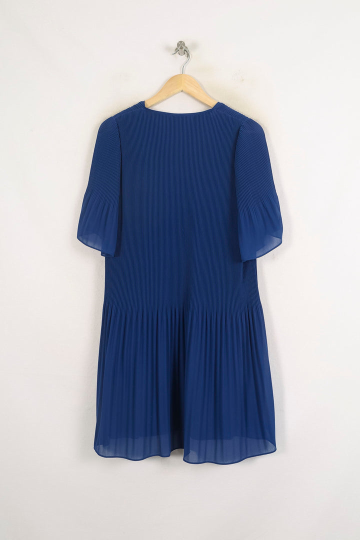 Robe Plissée Bleue - Taille S/36 de la marque Maison 123 | PARAD81385 - Vendu par Paradigme - Image 4