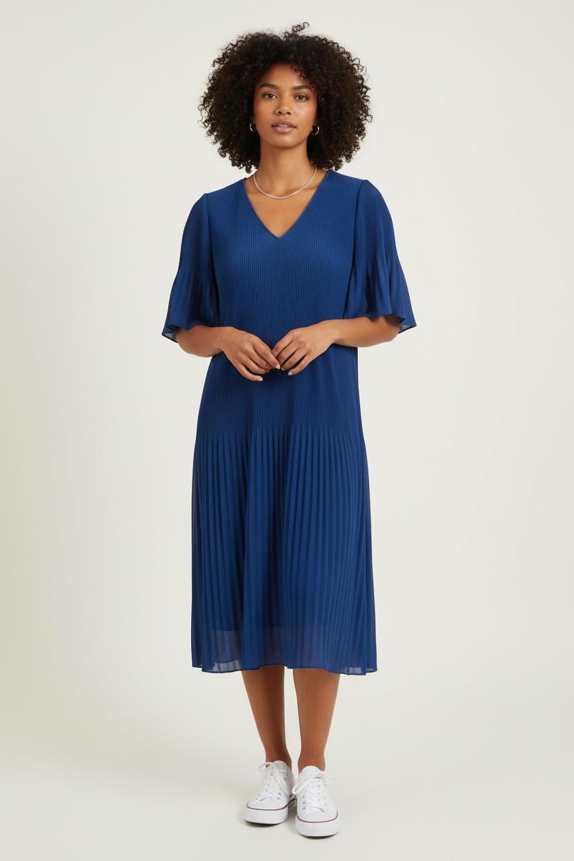 Robe Plissée Bleue - Taille S/36 de la marque Maison 123 | PARAD81385 - Vendu par Paradigme - Image 1