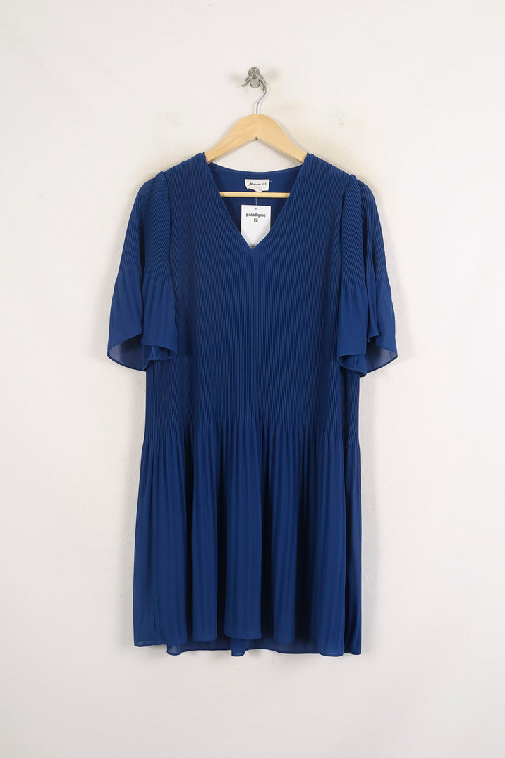 Robe Plissée Bleue - Taille S/36 de la marque Maison 123 | PARAD81385 - Vendu par Paradigme - Image 2